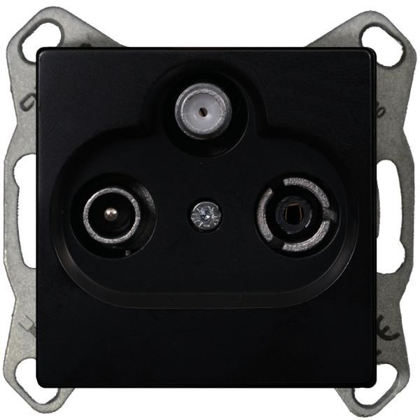 Visage TV-Radio-SAT Durchgangsdose Schwarz Visage TV-Radio-SAT Durchgangsdose Schwarz