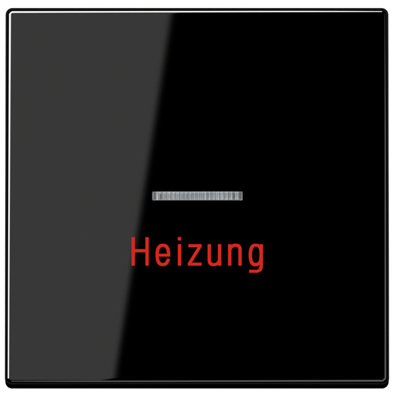 JUNG LS990HSW Kontroll-Wippe mit Aufschrift "Heizung" Schwarz