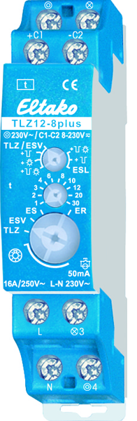 Eltako TLZ12-8-plus Treppenlicht-Zeitschalter Treppenhausautomat
