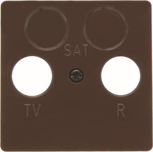 Berker 148601 Zentralplatte für Antennen-Steckdose 2Loch Zentralplattensystem Braun, Glänzend Berker 148601 Zentralplatte für Antennen-Steckdose 2Loch Zentralplattensystem Braun, Glänzend