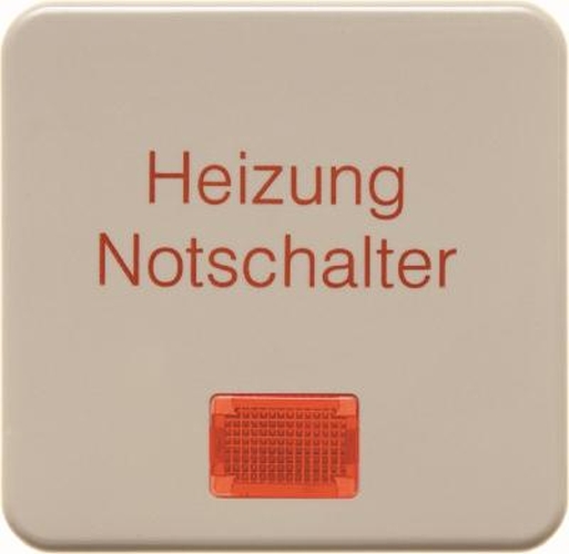 Berker 1568 Wippe 'Heizung' mit roter Linse wg Up IP44 Weiß, Glänzend