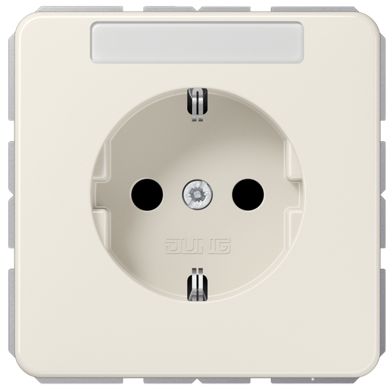 JUNG CD1520NA Steckdosen-Einsatz mit Schriftfeld Cremeweiß JUNG CD1520NA Steckdosen-Einsatz mit Schriftfeld Cremeweiß