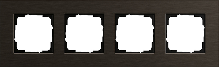 GIRA 0214127 Rahmen 4-Fach Esprit Aluminium-Braun GIRA 0214127 Rahmen 4-Fach Esprit Aluminium-Braun