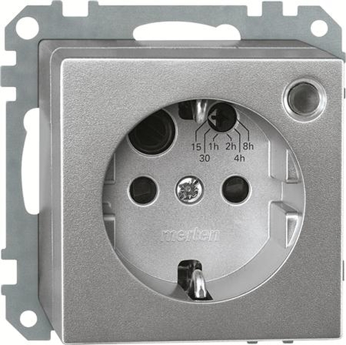 Merten 500160 Timer Steckdosen-Einsatz Aluminium