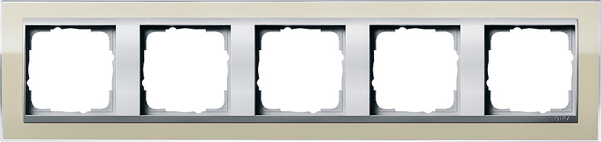 GIRA 0215776 Rahmen 5-Fach Event Farbe-Sand/Farbe-Alu GIRA 0215776 Rahmen 5-Fach Event Farbe-Sand/Farbe-Alu