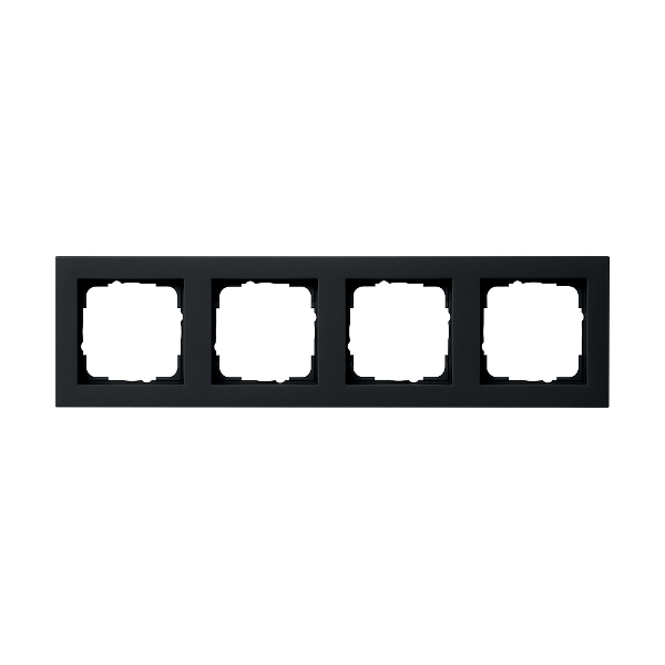 Gira 021409 Rahmen 4-Fach E2 Schwarz Matt Gira 021409 Rahmen 4-Fach E2 Schwarz Matt
