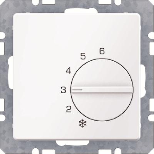 Berker 20266089 Temperaturregler mit Wechsler und Zentralstück Q.1/Q.3 Polarweiß, Samt Berker 20266089 Temperaturregler mit Wechsler und Zentralstück Q.1/Q.3 Polarweiß, Samt