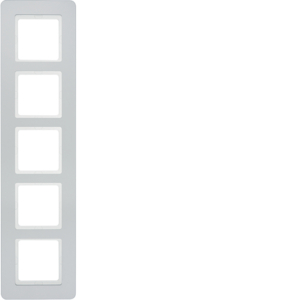 Berker 10156184 Rahmen 5Fach, Berker Q.7, Alu Samt, Lackiert Berker 10156184 Rahmen 5Fach, Berker Q.7, Alu Samt, Lackiert