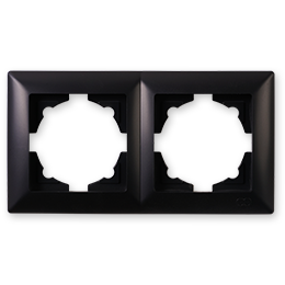 Visage 2-Fach Abdeckrahmen Schwarz Visage 2-Fach Abdeckrahmen Schwarz