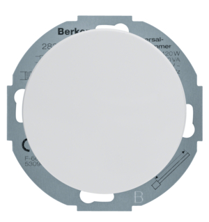 Berker 28342089 Universal-Drehdimmer mit Softrastung, Zentralstück R.Classic Polarweiß, Glänzend Berker 28342089 Universal-Drehdimmer mit Softrastung, Zentralstück R.Classic Polarweiß, Glänzend