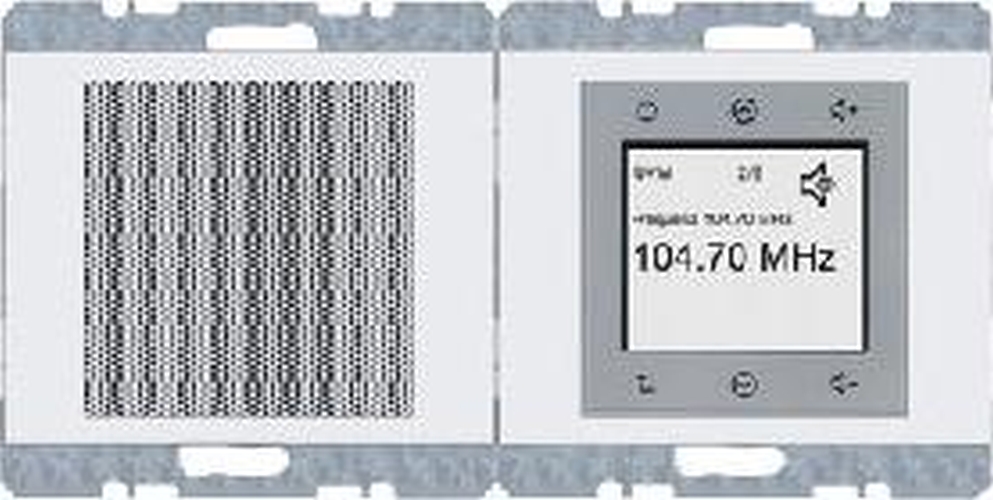 Berker 28807009 Radio Touch, mit Lautsprecher, K.1, Polarweiß Glänzend Berker 28807009 Radio Touch, mit Lautsprecher, K.1, Polarweiß Glänzend