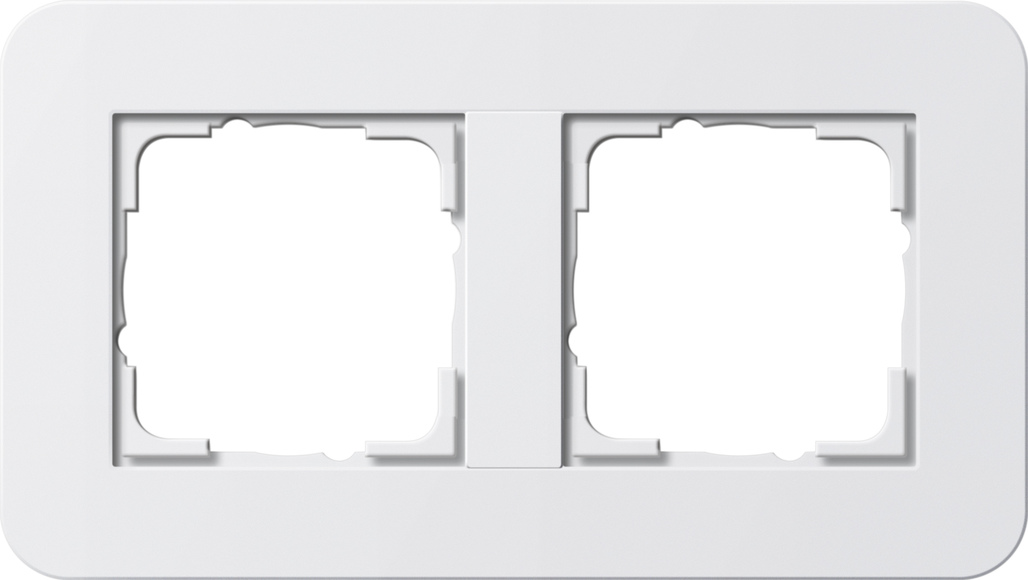 Gira 0212410 2-Fach Rahmen E3 Reinweiß Glänzend-Reinweiß Glänzend