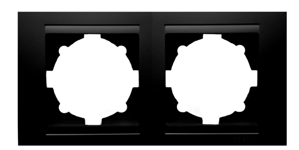 Moderna 2-Fach Abdeckrahmen Schwarz Moderna 2-Fach Abdeckrahmen Schwarz