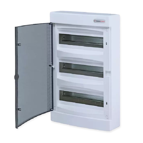 Tehnoplast N36C Aufputzverteiler 3-Reihig 36PLE Tür Transparent Tehnoplast N36C Aufputzverteiler 3-Reihig 36PLE Tür Transparent