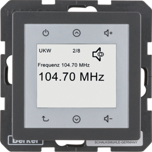 Berker 28846086 Radio Touch Q.1/Q.3 Anthrazit, Samt