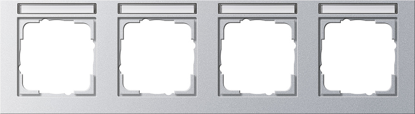 GIRA 109425 Rahmen 4-Fach mit Beschriftungsfeld Waagerecht E2 Farbe-Alu GIRA 109425 Rahmen 4-Fach mit Beschriftungsfeld Waagerecht E2 Farbe-Alu