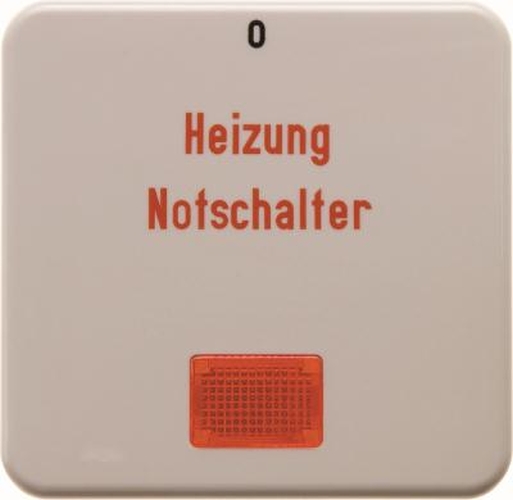 Berker 1569 Wippe 'Heizung' mit roter Linse wg Up IP44 Weiß, Glänzend