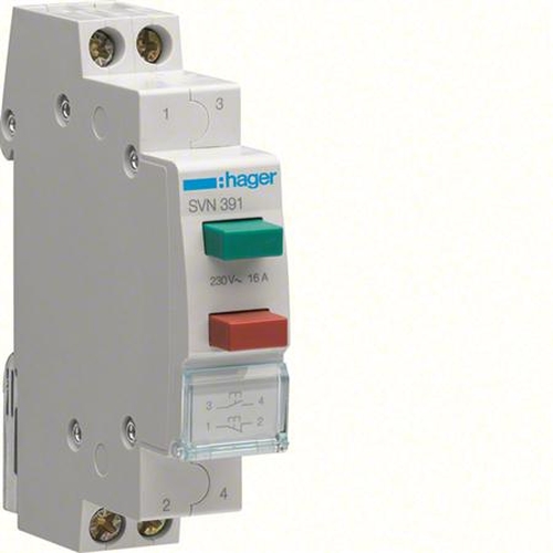 Hager SVN391 Doppeltaster 1 Schließer + 1 Öffner 16A