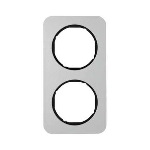 Berker 10122184 Rahmen 2Fach R.1 Alu/Schwarz Berker 10122184 Rahmen 2Fach R.1 Alu/Schwarz