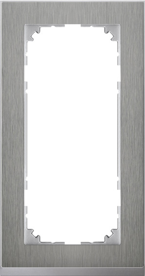 Merten MEG4025-3646 Rahmen 2-Fach ohne Mittelsteg M-Pure Decor Edelstahl/Aluminium