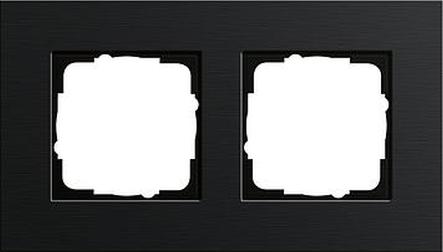 GIRA 0212126 Rahmen 2-Fach Esprit Aluminium-Schwarz GIRA 0212126 Rahmen 2-Fach Esprit Aluminium-Schwarz