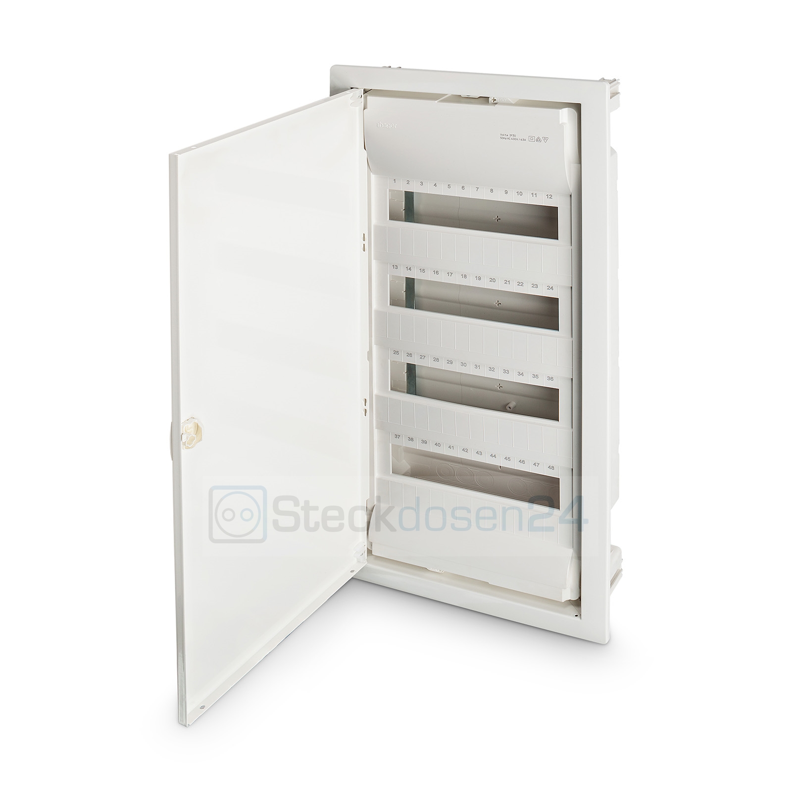 Hager VH48NC Volta Hohlwandverteiler 4-Reihig 48PLE Hager VH48NC Volta Hohlwandverteiler 4-Reihig 48PLE