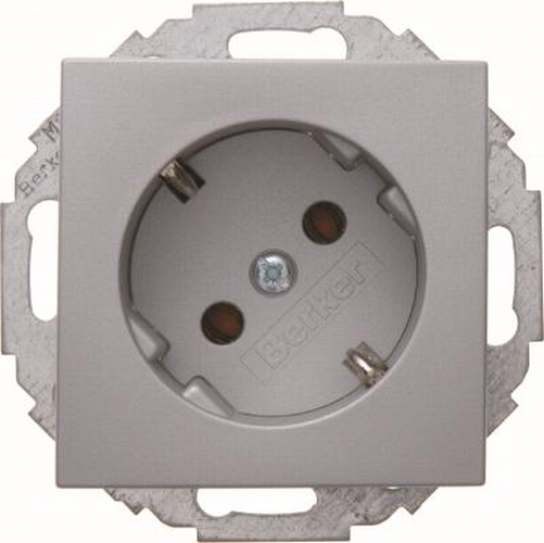 Berker 47271404 Steckdose SCHUKO 45° B.7 Alu, Matt Berker 47271404 Steckdose SCHUKO 45° B.7 Alu, Matt