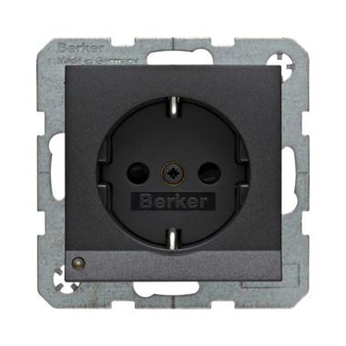 Berker 41091606 Steckdose SCHUKO mit LED-Orientierungslicht B.3/B.7 Anthrazit, Matt Berker 41091606 Steckdose SCHUKO mit LED-Orientierungslicht B.3/B.7 Anthrazit, Matt