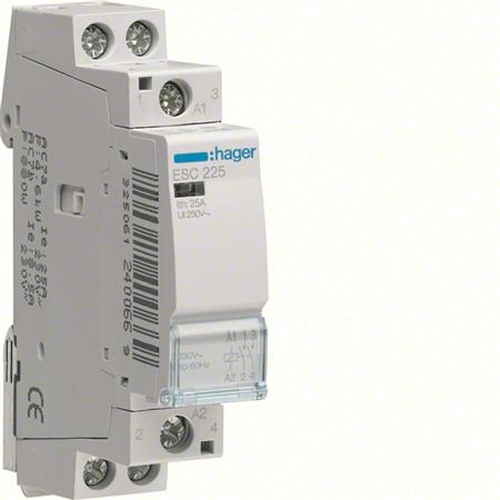 Hager ESC225 Installationsschütze 25A 2 Schließer 230V