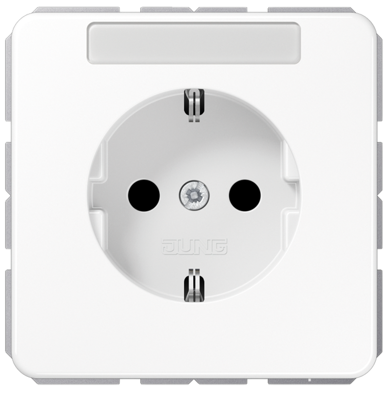 JUNG CD1520BFKINAWW Steckdosen-Einsatz mit EBS und Schriftfeld Alpinweiß JUNG CD1520BFKINAWW Steckdosen-Einsatz mit EBS und Schriftfeld Alpinweiß