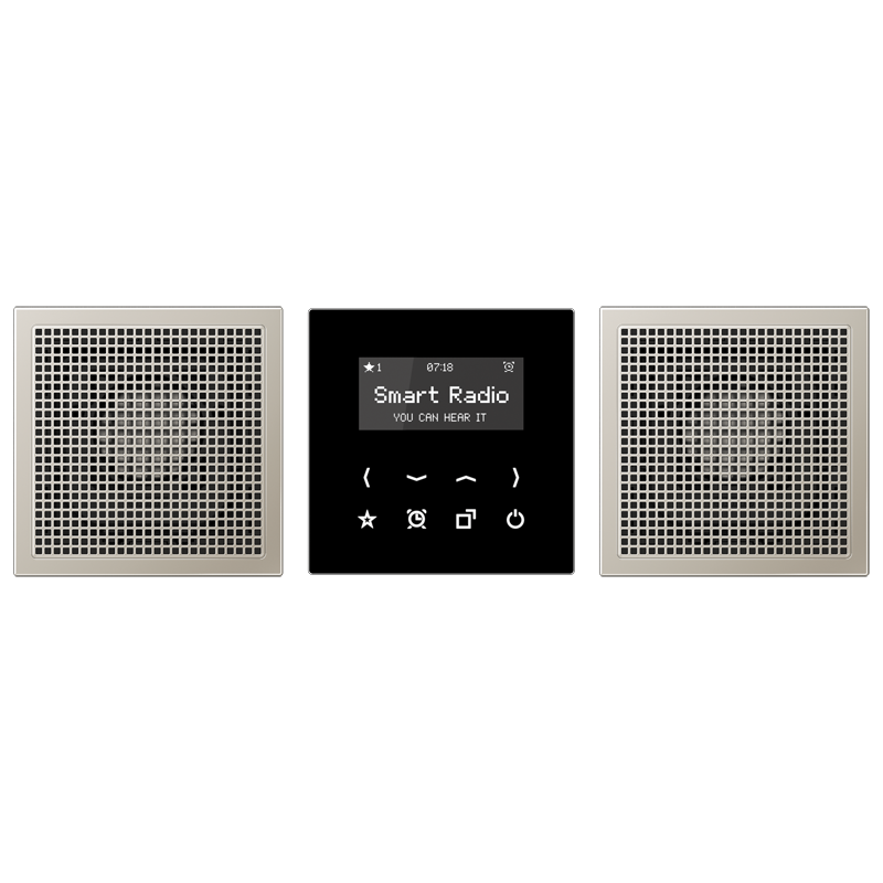 JUNG RADES2928 Smart Radio Set-Stereo Schwarz-Edelstahl