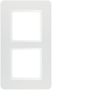 Berker 10126189 Rahmen 2Fach, Berker Q.7, Polarweiß Samt Berker 10126189 Rahmen 2Fach, Berker Q.7, Polarweiß Samt