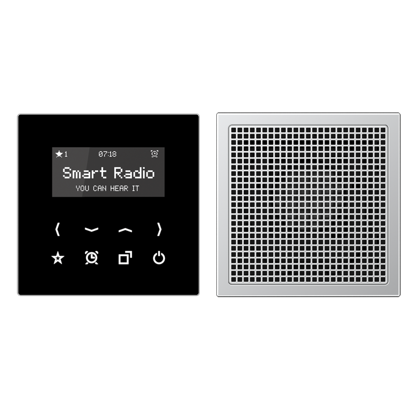 JUNG RADAL2918 Smart Radio Set-Mono Schwarz-Aluminium