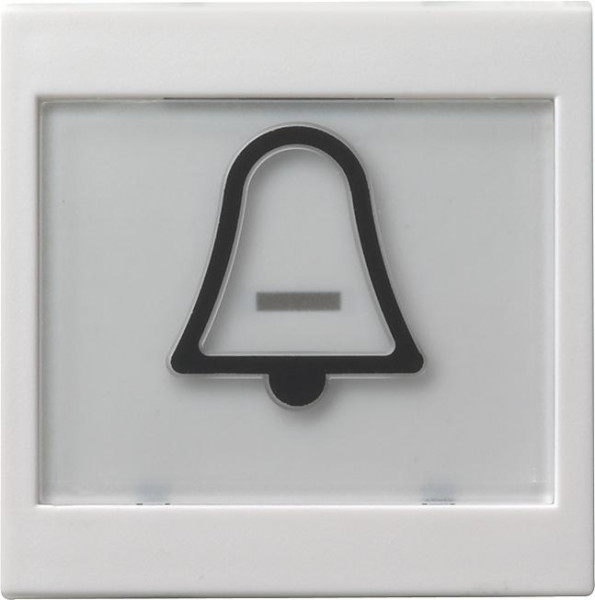 GIRA 021703 Wippe mit abtastbaren Symbol "Klingel" und großem Beschriftungsfeld Reinweiß-Glänzend