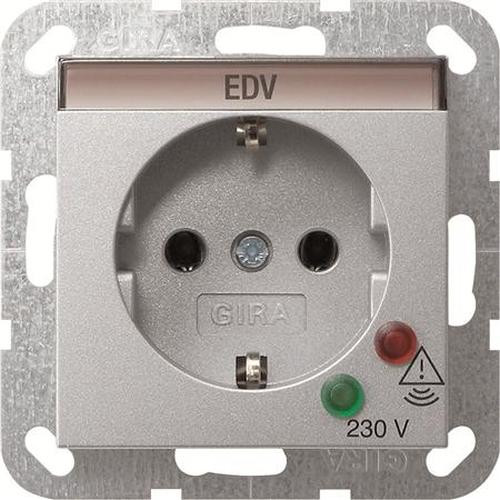 GIRA 045126 Steckdosen-Einsatz mit Überspannungsschutz Farbe-Alu