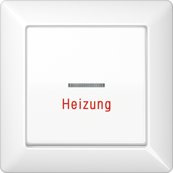 JUNG AS590HWW Kontroll-Abdeckung Volle-Platte mit Aufschrif "Heizung" Alpinweiß