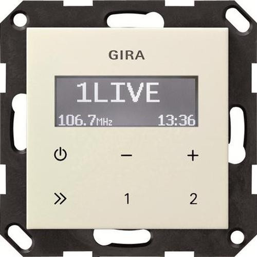 GIRA 228401 Unterputz-Radio RDS Cremeweiß-Glänzend