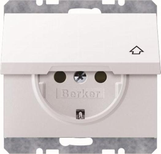 Berker 47517209 Steckdose-SCHUKO mit selbstschließendem Klappdeckel erhöhtem Berührungsschutz K.1 Po