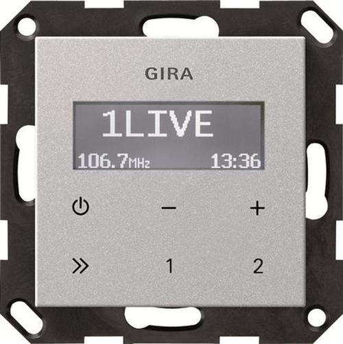 GIRA 228426 Unterputz-Radio RDS Farbe-Alu