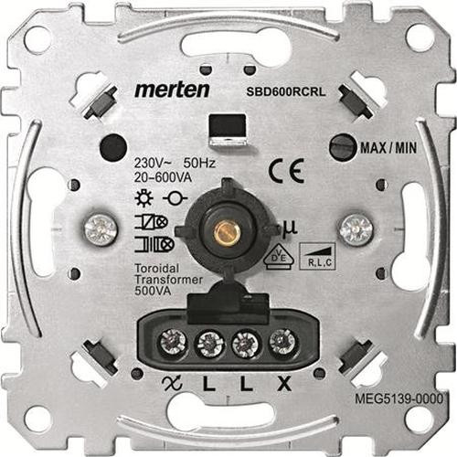 Merten MEG5139-0000 Universal-Drehdimmer-Einsatz 20-600W/VA
