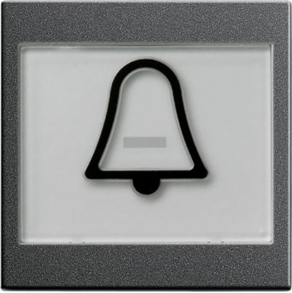 GIRA 021728 Wippe mit abtastbaren Symbol "Klingel" und großem Beschriftungsfeld Anthrazit