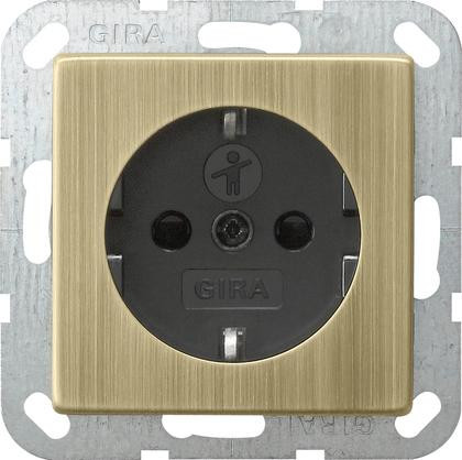 GIRA 0453603 Steckdosen-Einsatz mit EBS Bronze-Schwarz