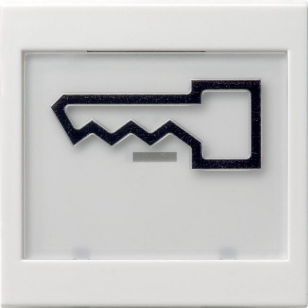 GIRA 021827 Wippe mit abtastbaren Symbol "Schlüssel" und großem Beschriftungsfeld Reinweiß-Seidenmat