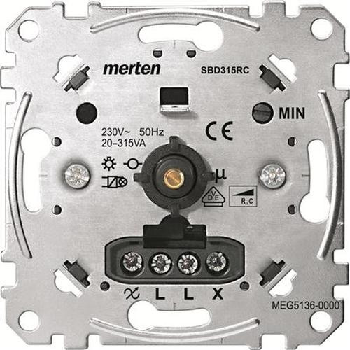 Merten MEG5136-0000 Drehdimmer-Einsatz für kapazitive Last 20-315W