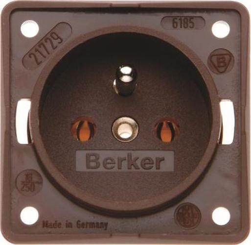 Berker 961852501 Steckdose mit Schutzkontaktstift Integro Braun Matt