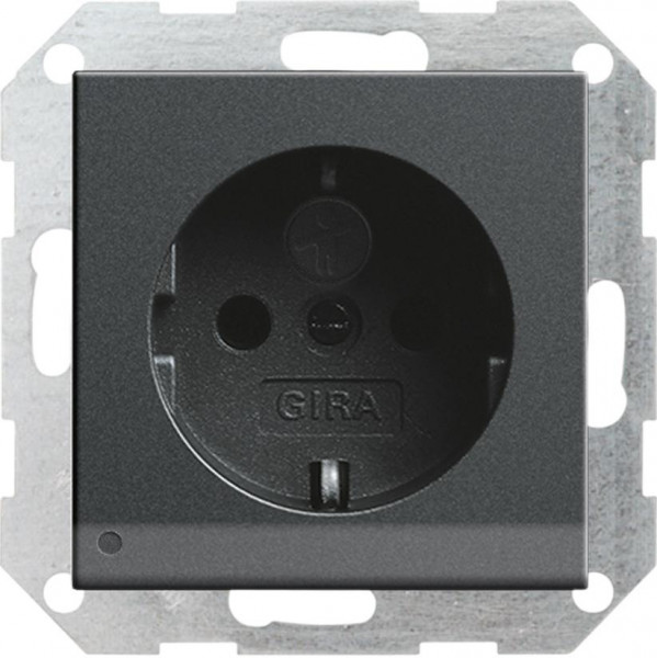 GIRA 117028 Steckdosen-Einsatz mit LED Orientierungslicht Anthrazit