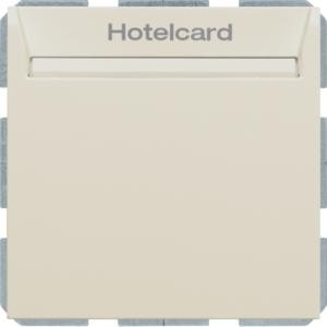 Berker 16408992 Relais-Schalter mit Zentralstück für Hotelcard Berker S.1 Weiß, Glänzend