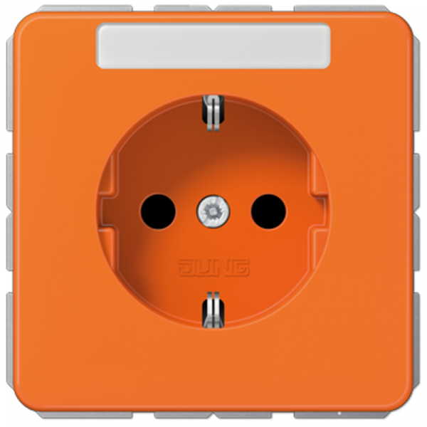 JUNG CD1520BFKINAO Steckdose mit Berührungsschutz und Schriftfeld Orange