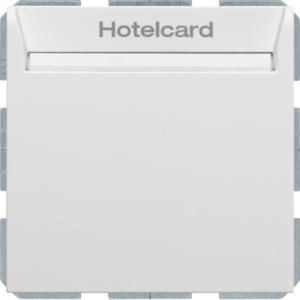 Berker 16409909 Relais-Schalter mit Zentralstück für Hotelcard Berker S.1/B.3/B.7 Polarweiß Matt