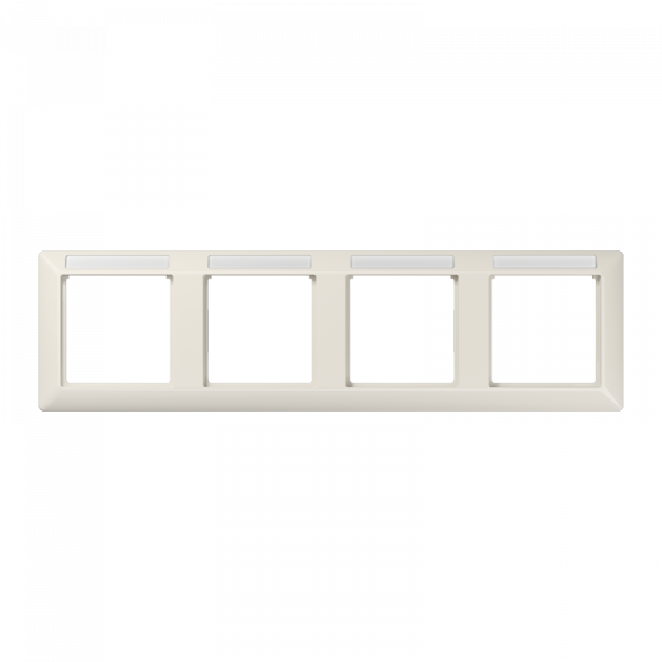 JUNG AS5840BFINA Rahmen 4-Fach mit Fenster für Beschriftungsfeldträger für waagerechte Kombination